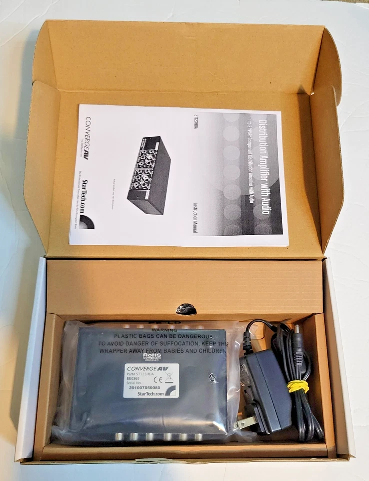 Startech ST123HDA 3-Port Component Video Splitter with Adapter & RCA Cords - Image 2 of 4