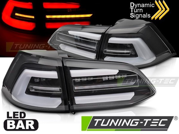 Paar RüCkleuchten VW Golf 7 13-17 Full LED BAR Dyn Schwarz-41036347-image