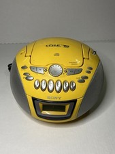 RARE Sony CFD-E75 Yellow CD Player Cassette AM FM Radio Boombox PARTS REPAIR