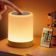 Night Light for Kids Baby, Dimmable Touch Lamp for Nursery, 13 Colors 5 Brigh...