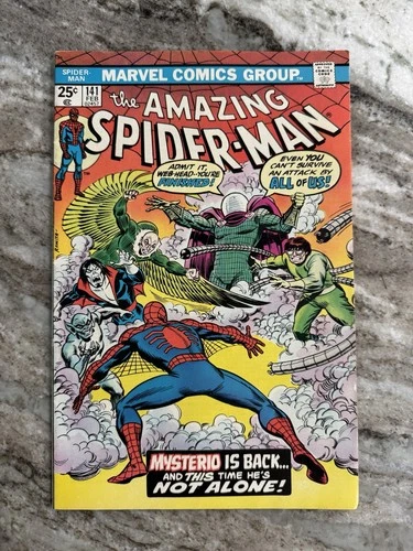 Amazing Spider-Man #141 Danny Berkhart As Mysterio W/MVS 1975 VF 🕷️🔥