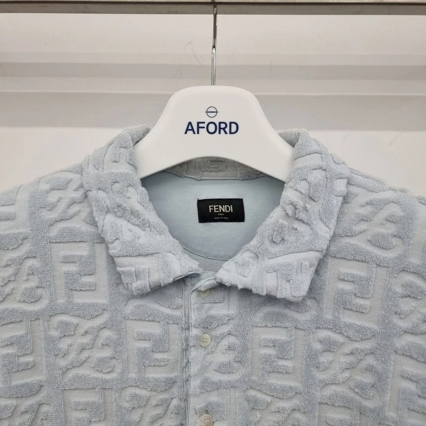 T shirt Fendi jacquard con colletto in spugna 1130 XXL FEA120665 122943464