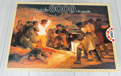 Educa 8000 Piece Puzzle THE SHOOTINGS OF MAY 3RD Goya Open Box SEALED BAGS! RARE