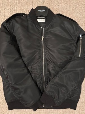 Saint Laurent  Black Nylon Bomber