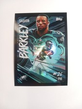 2025 Topps Chrome Football Saquon Barkley SSP Case Hit Ultra Violet Eagles UV-20