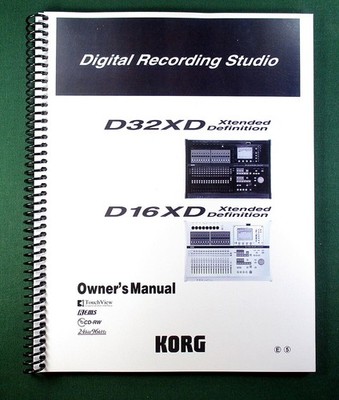 Korg D32XD D16XD Instruction Manual: 208 Pages & Protective Covers!