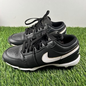 Nike Air Jordan 1 Low Youth Cleat Sz 5Y Black Baseball Football