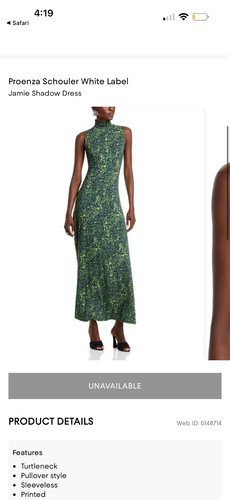 PROENZA SCHOULER WHITE LABEL Jamie Knit Turtleneck Maxi Dress
