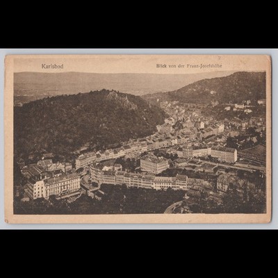 Postcard Karlovy Vary View from Franz-Josefshöhe Czech Republic