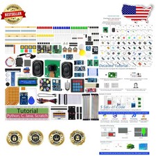 Raspberry Pi 5 Starter Kit: 386 Pcs, 164 Projects, Python/C/Java Code