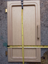 Caravan cupboard door 527 mm x 282 mm. Beech colour