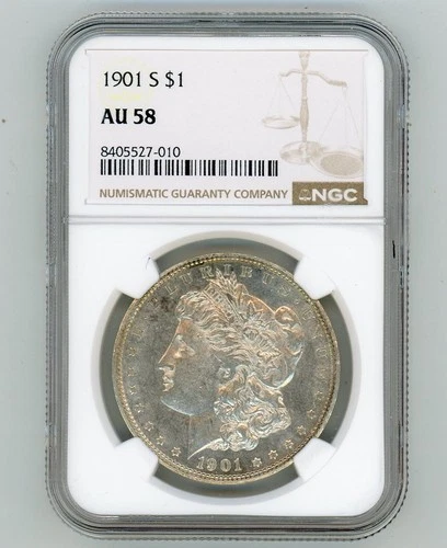 1901-S MORGAN SILVER DOLLAR $1 Semi Proof Like AU-58 NGC