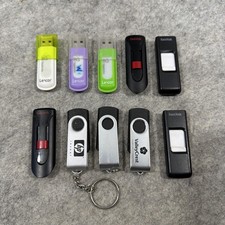 LOT of 10 USB Flash Drives - Various Brands -...