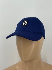 Nike Tiger Woods Golf Blue Embroidered FlexFit Fitted Baseball Hat Cap Men's M/L