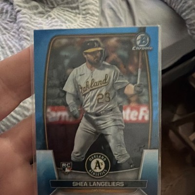 2023 Bowman Chrome Shea Langeliers #95 Blue Refractor Rookie Serial# 048/150 A's
