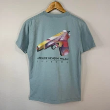 Supreme Atelier Mendini Milan Gun T-Shirt Men’s Large White Graphic Tee