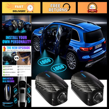 2PCS LED Car Door Light Projector - Rechargeable Ghost Shadow Lamp for All Cars