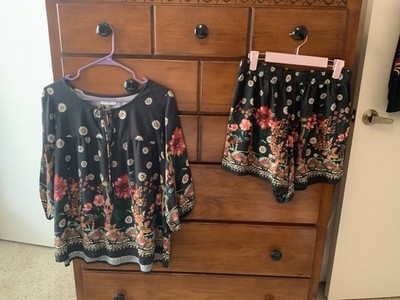 Natural Life MARIBEL Matching Short Set Size Medium EXCELLENT CONDITION