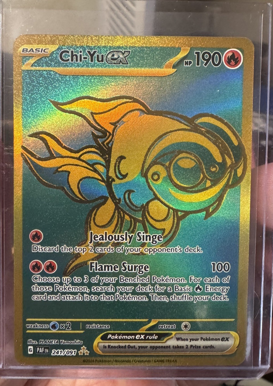 Chi-Yu ex 241/091 SV: Paldean Fates Holo Gold Rare NM
