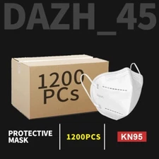 1200PCs (1 Case) KN95 Protective 5 Layers Disposable Face Mask
