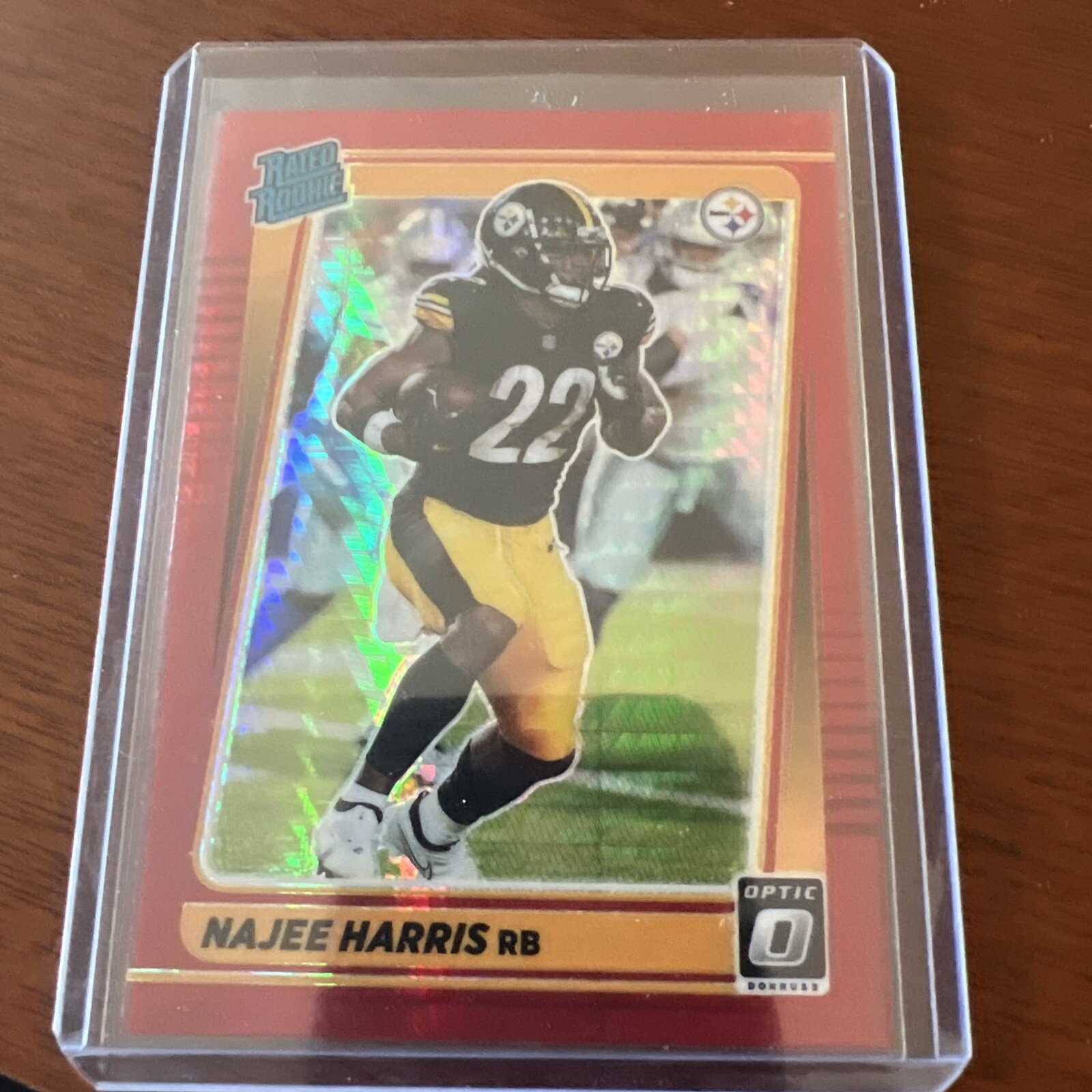 Najee Harris 2021 Panini Donruss Optic Red Hyper Rated Rookie #213 Steelers