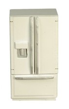 Bambole Casa Legno Bianco Frigo Congelatore Con Cassetti Miniatura Mobili Cucina