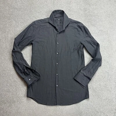 HUGO BOSS Herren Hemd Shirt Gr. 40 Slim Fit Bügelleicht Casual 9809 Schwarz - Bild 1 von 4