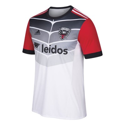 red black and white soccer jersey