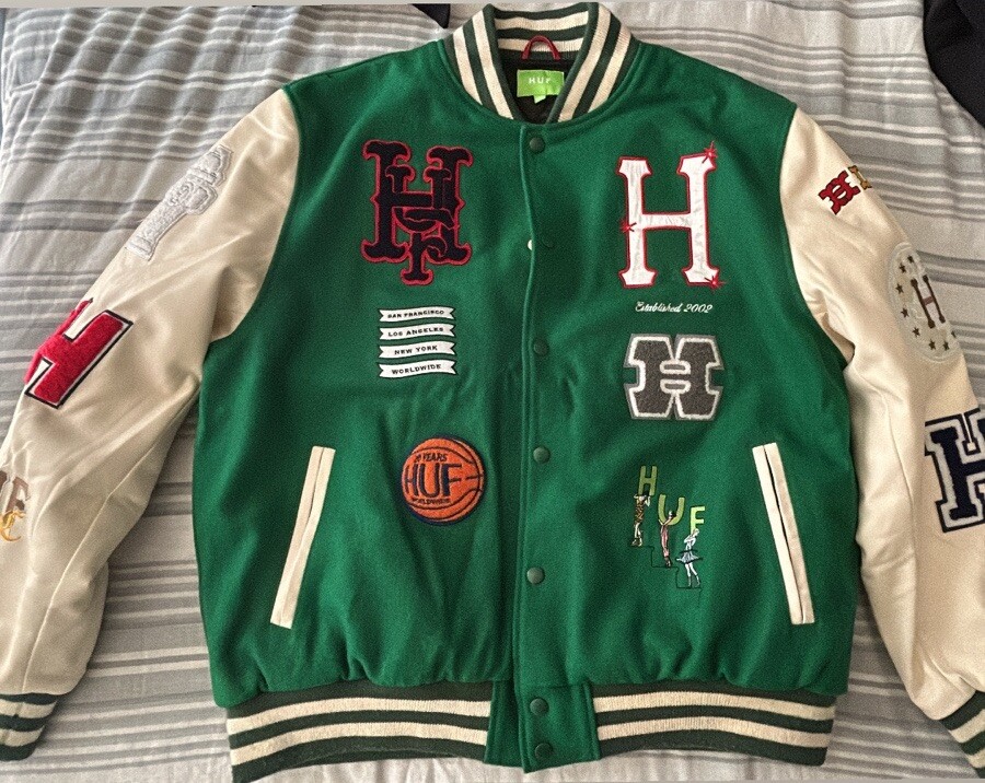 Huf 20th Anniversary Varsity Jacket | eBay