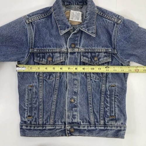 VTG Y2K Levi's Kids Denim Jean Jacket Standard Trucker Style Sz 6 100% Cotton - Picture 8 of 19