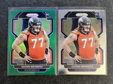 Quinn Meinerz 2021 Prizm Football Green Rookie Parallel Broncos Warhawks 2RCs