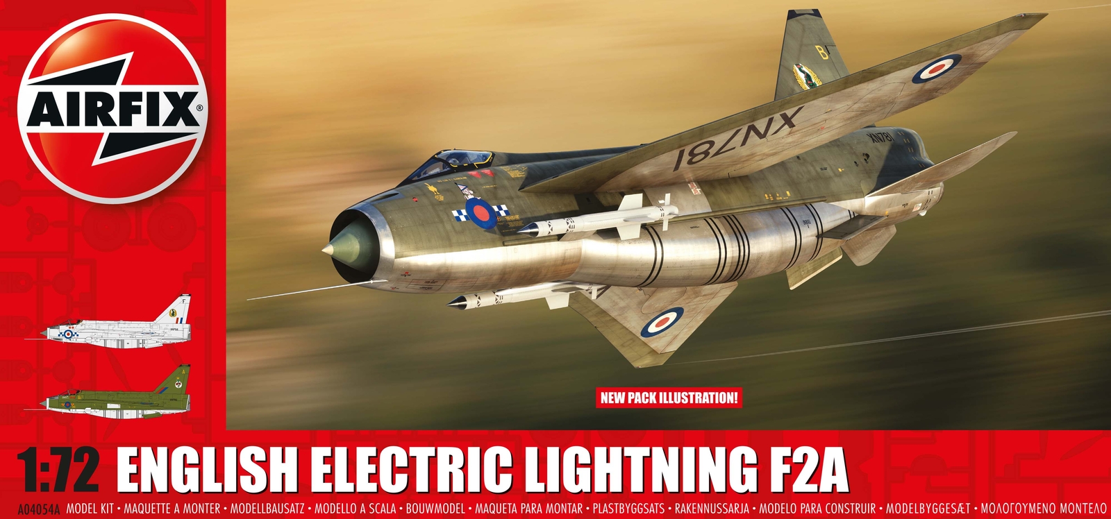 English Electric Lightning F2A Fighter 1:72 Plastic Model Kit AIRFIX