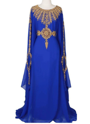royal blue abaya