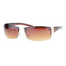 Half Rim Rimless Style Rectangular Sunglasses Unisex Classic Fashion UV400