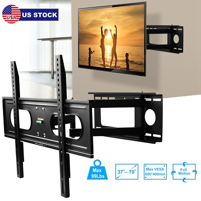 Full Motion TV Wall Mount Bracket LED LCD Flat 37 40 42 46 50 52 55 60 65 70inch
