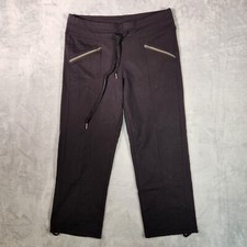 Athleta Pants Womens Small Black Capri Straight Baggy Boho Yoga Gym Athleisure