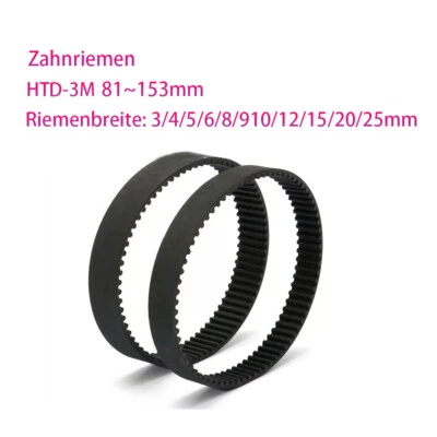 MARKENLOS HTD-3M Zahnriemen Geschlossen Synchronriemen Antriebsriemen Belt Breite 3mm-25mm