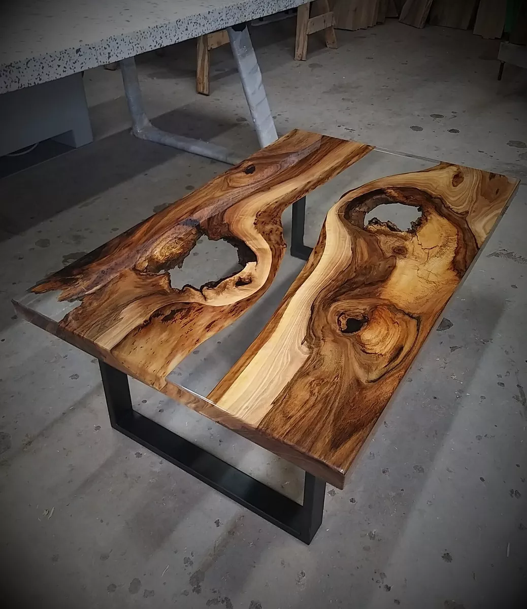 Clear Epoxy Coffee Table