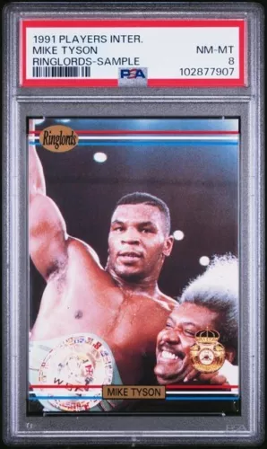 1991 RINGLORDS Players International MIKE TYSON Don King SAMPLE Boxing HOF PSA 8