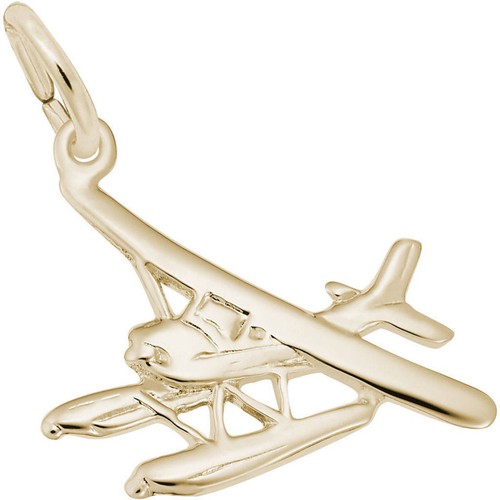 Gold-Plated Sterling Silver Seaplane Charm by Rembrandt