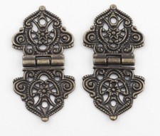 2x Small  5.3x2.8cm Antique Bronze Hinges Jewelry Boxes Small Hinge Craft DIY C
