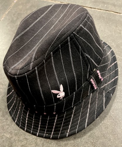Playboy Bunny Cotton Fedora Hat Pink 