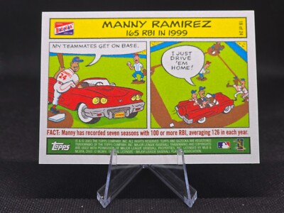 2003 Topps Bazooka Comic #18 Of 24 Manny Ramirez Cleveland Indians