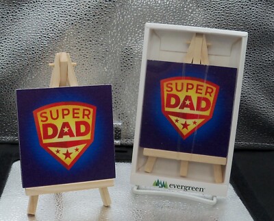 Super Dad Mini Canvas Table Decor 3.25'' x 6'' Evergreen Home & Garden