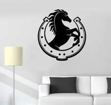 Wall Decal Horse Horseshoe Animal Pony Mane Vinyl Sticker ed1811 
