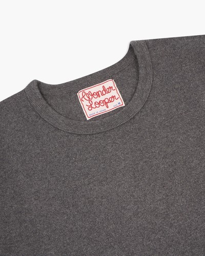 Wonder Looper 409gsm Double Heavyweight T Shirt - Charcoal - Picture 8 of 15