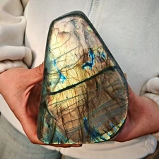 3.96LB Natural Labrador moonstone quartz free form mineral specimen 1.8kg