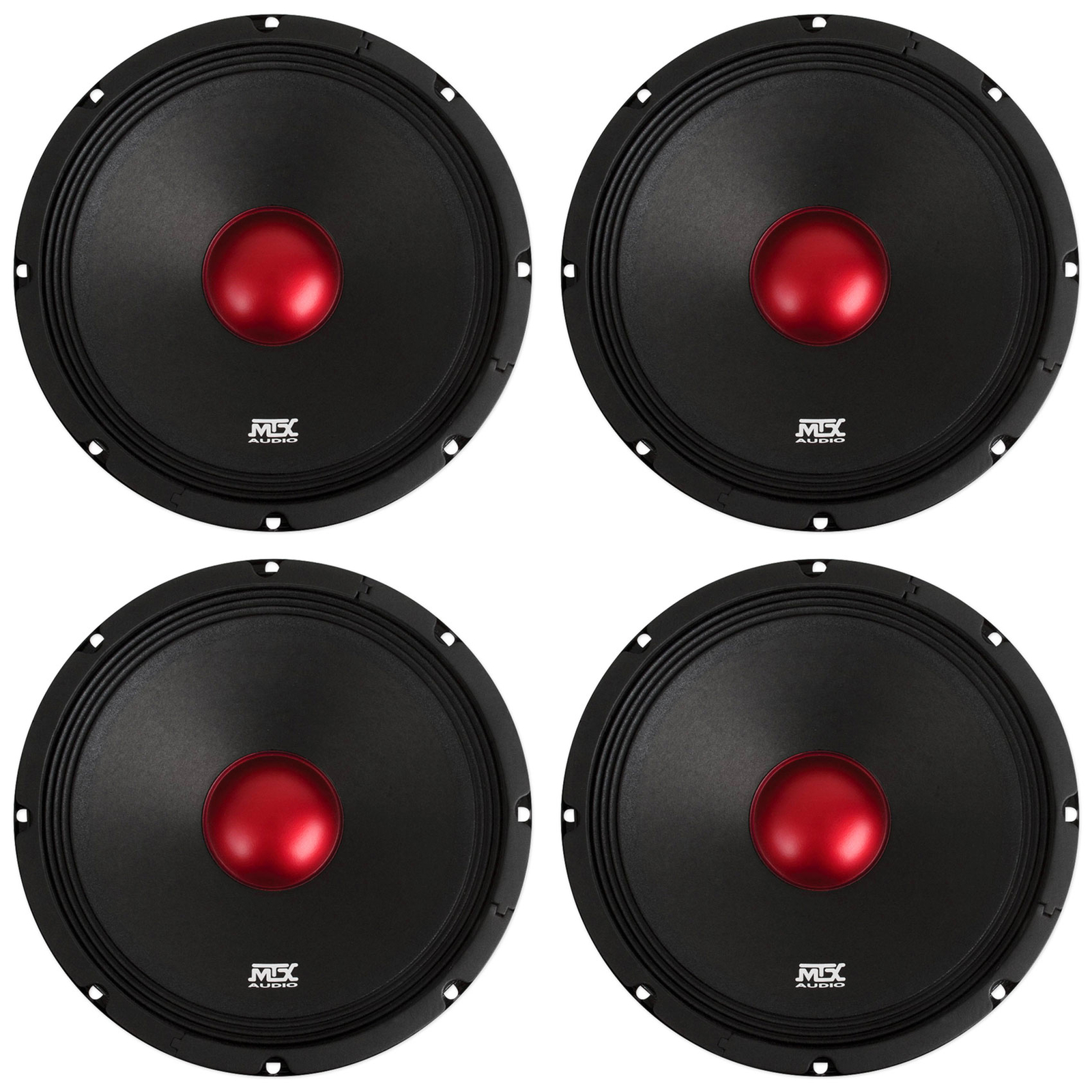 4 Громкоговорителя MTX Thunder RTX108 мощностью 10 2000 Вт 8-Омные среднечастотныесреднечастотно-частотные автомобильныеПрофессиональные аудиодинамики 34290₽