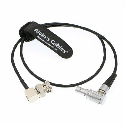 5 Pin Male Right Angle to BNC Right Angle SMPTE Time Code Out Cable for ARRI