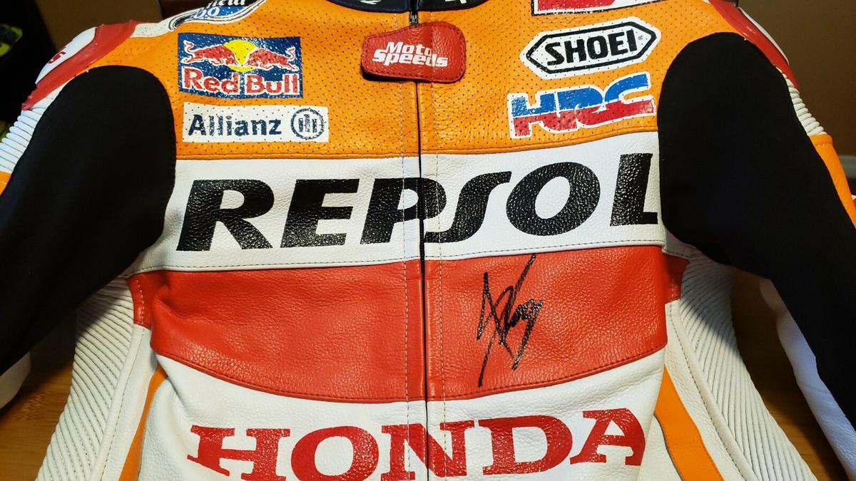 ライダースジャケット　HONDA REPSOLレプリカ New Honda Repsol motorbike leather jacket with complete